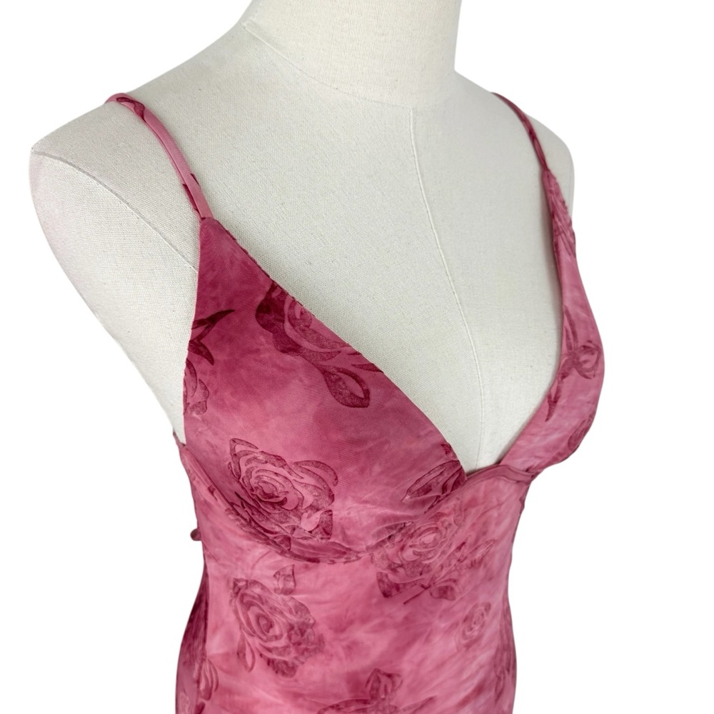 Hello Molly Found Myself Maxi Dress Pink Sz 4 NWT Floral Burnout Velvet - Picture 4 of 12
